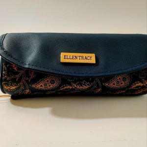 Ellen Tracy Blue Roll‎ Up Clutch